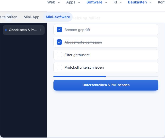 Vorschau: Checklisten & Protokolle