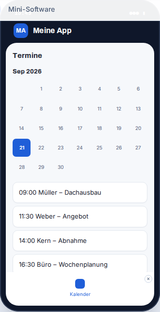 Vorschau: Kalender & Erinnerungen