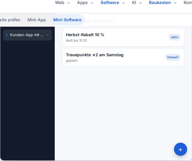 Vorschau: Kunden-App mit Terminen & Treue