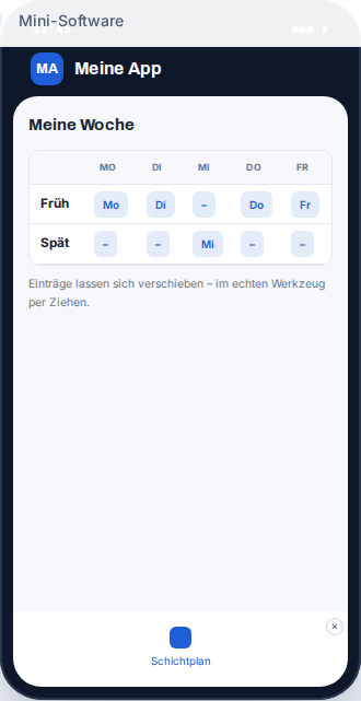 Vorschau: Schichtplan & Tausch