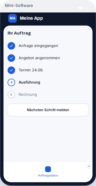 Vorschau: Auftragsstatus