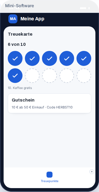 Vorschau: Treuepunkte & Gutscheine