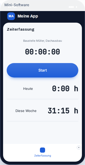 Vorschau: Zeiterfassung