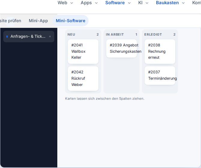 Vorschau: Anfragen- & Ticketverwaltung