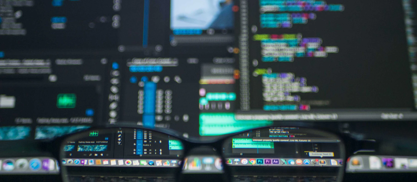 Code auf modernem Monitor – Webentwicklung bei Deul IT-Solutions