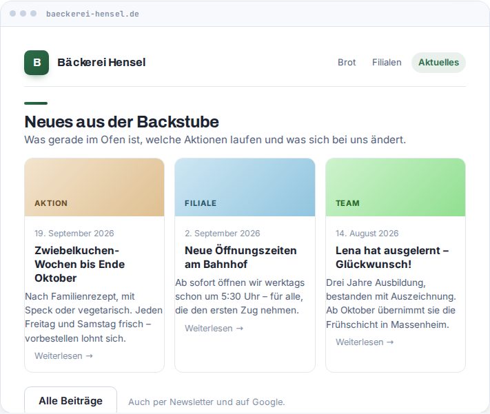 Vorschau: Aktuelles & Neuigkeiten