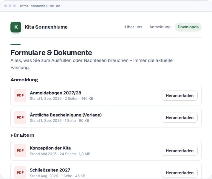 Vorschau: Formulare & Downloads