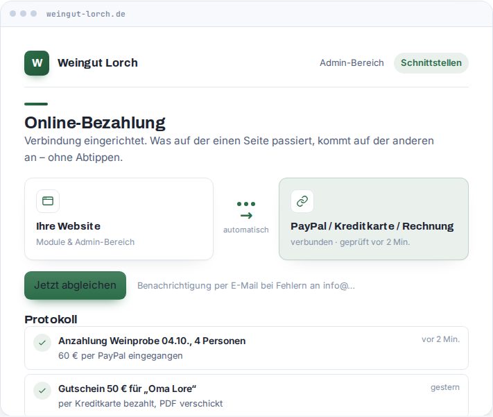 Vorschau: Online-Bezahlung